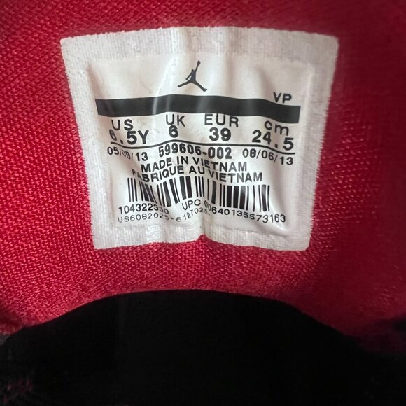 Nike Jordan Flight 45 Youth 6.5Y Black Red  Retro Sneakers - Picture 6 of 6